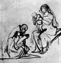 Поклонение волхва. 1635-1637 - Перо 178 x 160 мм Риксмузеум Амстердам