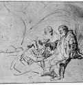 Лот с дочерьми. 1636 - Перо 152 x 191 мм Музей замка Веймар