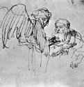 Ангел разговаривает с Авраамом. 1636-1637 - Перо 109 x 114 мм Собрание Рудольф Лондон