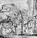 Выезд молодого Соломона. 1637-1640 - Перо, отмывка 203 x 323 мм Лувр Париж