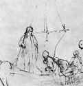 Улов Петра. 1638-1653 - Перо, отмывка 180 x 192 мм Лувр Париж