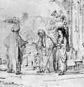 Сарра жалуется на Агарь. 1640-1644 - Перо 189 x 303 мм Музей Бонна Байонна