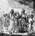 Иисуса ведут на допрос. 1641-1642 - Перо, отмывка 186 x 235 мм Собрание Рузичка Цюрих