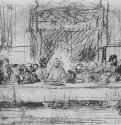 Рисунок с "Тайной вечери" Леонардо да Винчи. 1645 - Бумага, сангина 36,5 x 47,5 Частное собрание США