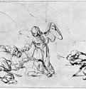 Освобождение Петра из темницы. 1648-1655 - Перо 162 x 252 мм Частное собрание 