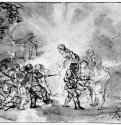 Взятие Христа под стражу. 1648-1657 - Перо, отмывка 175 x 260 мм Собрание Сейлерн Лондон