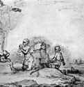 Каин и Авель. 1650 - Перо, отмывка 197 x 295 мм Гравюрный кабинет Берлин