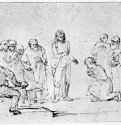 Неверующий Фома. 1650-1651 - Перо 175 x 270 мм Риксмузеум Амстердам
