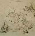 Ангел утешает Агарь и Исмаила в пустыне. 1650-1653 - 18,2 x 25,2 Кунстхалле Гамбург