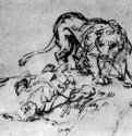 Смерть непокорного пророка. 1650-1655 - Перо 137 x 205 мм Лувр Париж