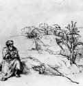 Илия у ручья. 1650-1656 - Перо, отмывка 205 x 233 мм Гравюрный кабинет Берлин