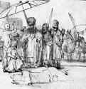 Моисей и Аарон перед фараоном. 1651-1652 - Перо, отмывка 210 x 286 мм Собрание Фицхерберт Эшборн