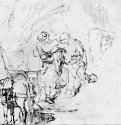 Сборы к бегству в Египет. 1652-1655 - Перо 193 x 241 мм Гравюрный кабинет Берлин