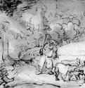 Призвание Моисея. 1654-1659 - Перо, отмывка 175 x 247 мм Собрание Бонн Лондон