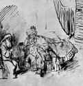 Пророк Нафан перед Давидом, "Господь снял с тебя грех твой" 1654-1663 - Перо, отмывка 183 x 252 мм Музей Метрополитен Нью-Йорк