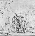 На пути в Эммаус. 1655 - Перо, отмывка 170 x 240 мм Гравюрный кабинет Государственных художественных собраний Дрезден