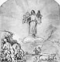 Благовещение пастухам. 1655-1657 - Перо, отмывка 219 x 180 мм Риксмузеум Амстердам