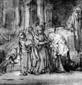 Встреча Марии и Елизаветы. 1656-1657 - Перо, отмывка 135 x 196 мм Лувр Париж