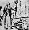 Призвание Авраама. 1660-1665 - Перо 121 x 123 мм Лувр Париж