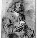 Юноша с цветком (Титус). 1665-1669 - Перо бистром, на бумаге 175 x 118 мм Лувр Париж