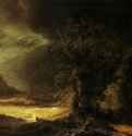Пейзаж с милосердным самаритянином. 1638 - Дерево, масло. 46,5 x 66. Национальный музей. Краков.