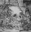 Поклонение пастухов. 1654 - Офорт. Первое состояние из двух 10,8 x 13,2 ГМИИ им. А.С. Пушкина Москва