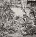 Поклонение пастухов 1654 - Офорт 106 x 129 мм Собрание Я. де Брёйна