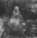 Бегство в Египет, переход через ручей. 1654 - Офорт. Одно состояние 9,5 x 14,6 ГМИИ им. А.С. Пушкина Москва