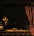 Святое семейство. 1646 - Дерево, масло 46,5 x 68,5 Картинная галерея старых мастеров Кассель