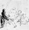 Ужин в Эммаусе. 1629 - Перо Гравюрный кабинет Берлин