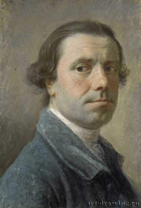 Автопортрет, 1756 г. - Пастель, бумага; 40,60 x 28,20 см. Национальная галерея Шотландии. Эдинбург. Великобритания.