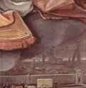 Мадонна на троне со святыми-покровителями Болоньи (алтарь обета, алтарь чумы, Мадонна в розах). Фрагмент. Чума в городе. 1631-1632 - МаслоБарокко, болонский академизмИталияБолонья. Национальная пинакотекаЗаказчик - магистрат Болоньи, по случаю эпидемии чумы 1630-31 в качестве обетной картины для ежегодных процессий