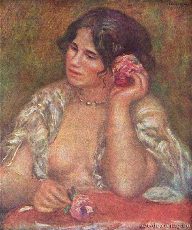 Габриэль c розой. 1911 - 55 x 47 смХолст, маслоИмпрессионизмФранцияПариж. Музей Орсэ