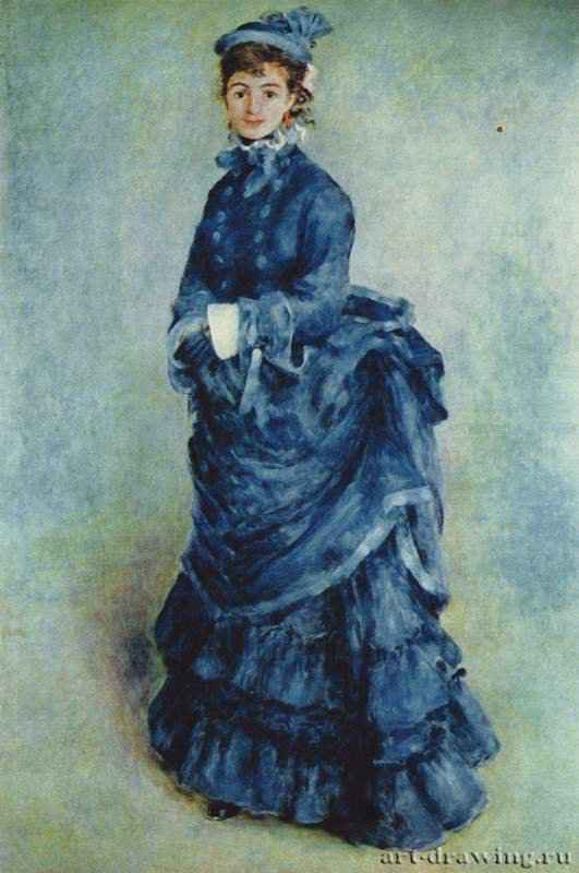 Парижанка (Дама в голубом) 1874 - 160 x 105,5 смХолст, маслоИмпрессионизмФранцияКардифф. Национальный музей Уэльса