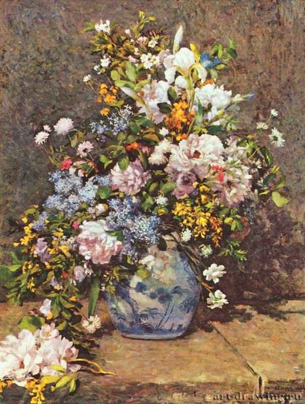 Натюрморт с большой цветочной вазой. 1866 - 104 x 80 смХолст, маслоИмпрессионизмФранцияКембридж (штат Массачусетс). Художественный музей Фогга