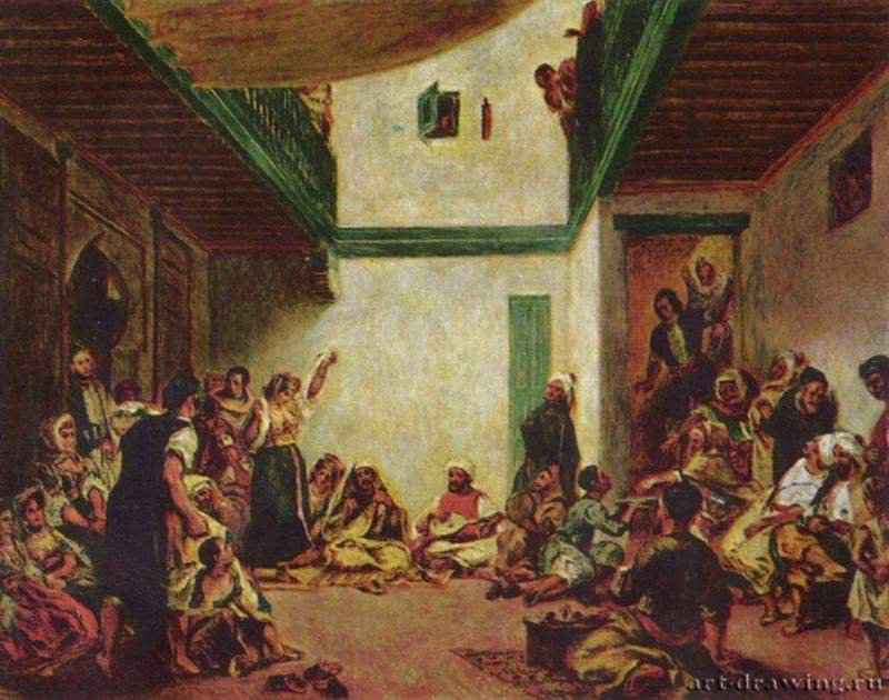 Еврейская свадьба (по Делакруа) 1880-1890 * - 109 x 145 смХолст, маслоИмпрессионизмФранцияВустер (штат Массачусетс). Музей искусств
