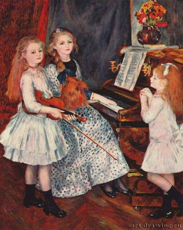 Портрет дочерей Катюля Мандеса у фортепиано. 1888 - 163 x 130 смХолст, маслоИмпрессионизмФранцияЛондон. Частное собрание