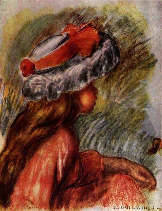 Сидящая девочка. 1890 - 50 x 30 смПастельИмпрессионизмФранцияПариж. Частное собрание