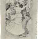 Танец в деревне. 1883 - 381 х 180 мм Перо черным тоном, на бумаге Филадельфия (штат Пенсильвания). Собрание Макилхенни Франция