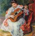 Женщина, играющая на гитаре. 1896-1897 * - 81 x 65 смХолст, маслоИмпрессионизмФранцияЛион. Музей изящных искусств