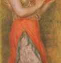 Танцовщица с тамбурином. 1909 - 155 x 64,8 смХолст, маслоИмпрессионизмФранцияЛондон. Национальная галерея