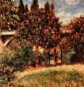 Железнодорожный мост в Шату (Розовые каштаны) 1881 - 54 x 65,5 смХолст, маслоИмпрессионизмФранцияПариж. Музей Орсэ