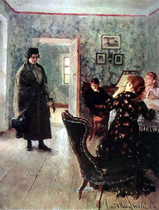 Не ждали. 1883 - Холст, маслоРеализмРоссия