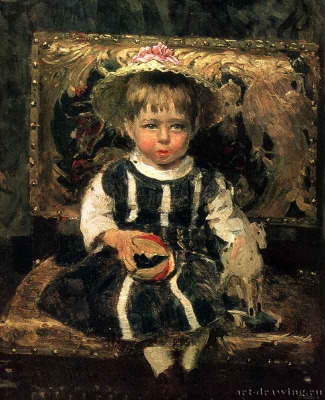 Портрет Веры Репиной. 1874 - Холст, маслоРеализмРоссия