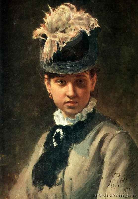 Портрет Веры Репиной. 1875 - Холст, маслоРеализмРоссия