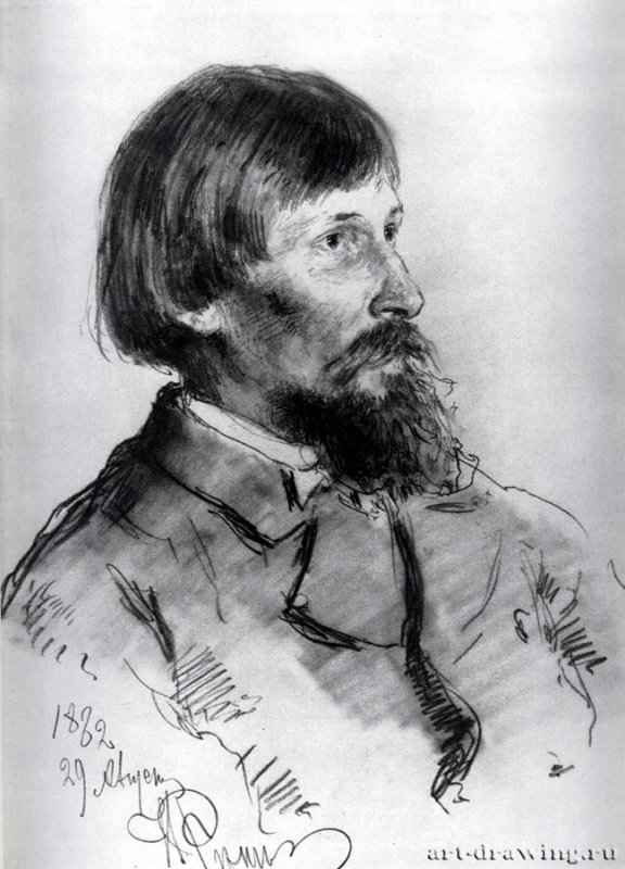 Портрет Виктора Васнецова. 1882 - Бумага, графитный карандашРеализмРоссия