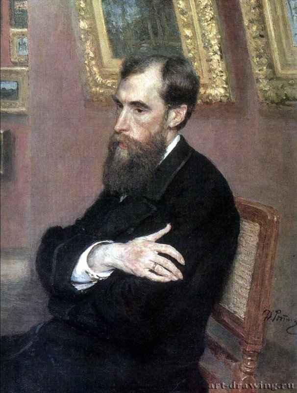 И. Е. Репин: Портрет Павла Михайловича Третьякова. 1883 -  98 x 75,8 см Холст, масло Реализм Россия Москва. Государственная Третьяковская галерея