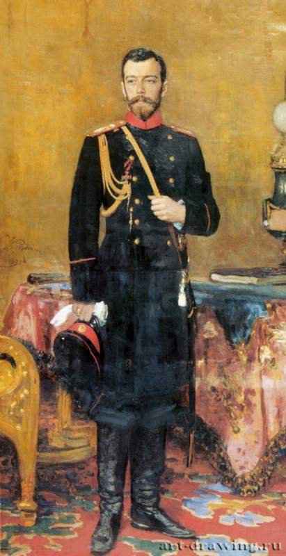 Портрет Николая II. 1895 - 210 x 107 смХолст, маслоРеализмРоссияСанкт-Петербург. Государственный Русский музей