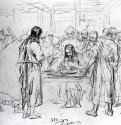 Христос, явившийся своим ученикам после воскресения. 1886 - Бумага, графитный карандашРеализмРоссия