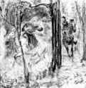 Боярин Фёдор Романов на охоте. 1890 - Бумага, графитный карандашРеализмРоссия